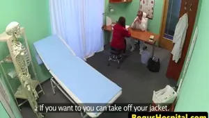 FAKEHUB Euro babe pussy licked by the doctor
