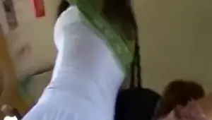 Peeping under a fluffy skirt at a bus