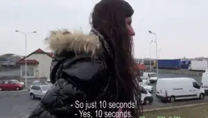 European girlnextdoor flashes for cash