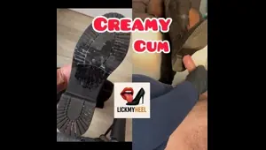 Creamy cum on the sole of my shoe