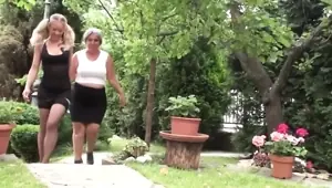 Group of dirty old lesbians fucking a teen