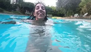 I fuck my ex girlfriend in her new boyfriend's pool