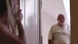 hot wife Natalie K blowjob and fucking the landlord with cum in mouth