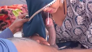 Dick Flash to Indian Bhabhi's step Sister, she Suck The Dick like Pro and take Cum in mouth.