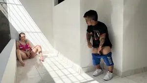 I Hear Some Exciting Moans and See My Sexy Stepsister Masturbating I Get Horny and Decide to Lower His Horn