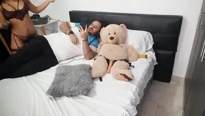 I squat my pussy in front of my roommate inciting him to have sex.