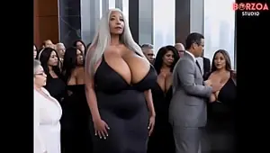 Old grandma have sex with young virgin boy in elevator and give his big dick blowjob 3D AI hentai