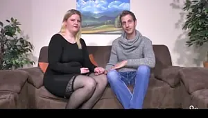 SEXTAPE GERMANY Amateur BBW gets cum on tits in hardcore fuck
