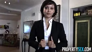 PropertySex Cute real estate agent makes dirty POV sex video with client