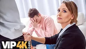 TUTOR . Boy doesnt want to pay debt off and stepmom serves studs cock