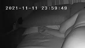 Wife's bedtime routine caught on spycam she usually masturbates