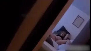 Stepdad watch his teen 18yo girl masturbating on sofa in living room
