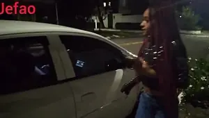 She asked for uber but she couldn't pay. I made her pay with a greedy blowjob and then I ate her pussy with gusto