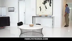Latina stepmom with huge ass and big tits helps her stepson