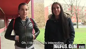 Public Pick Ups Euro Chick Flashes Ass for Cash starring Eveline Dellai
