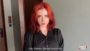A Beautiful Red Haired Stranger Was Refused, But Still Came To My Room For Sex