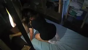 I raised her dress and we fuck doggystyle and cowgirl at night with my GF