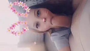 Snapchatt girlfriend 20 sucking cock