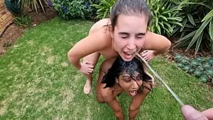 Getting my face soaked with piss with my whire friend golden shower human toilet