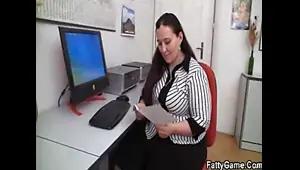 Chubby office girl gets pounded