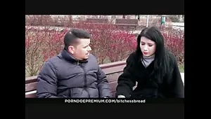 BITCHES ABROAD Russian chick seduces stranger and fucks him good