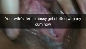 My wife, brings home big creampie in her fertile pussy! Cuckold. Snapchat