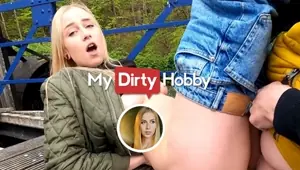 MyDirtyHobby Blonde Hottie SirenaSweet Enters A Private Property Gets A Nice Fuck From Her Bf