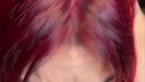 Horny redhead sucks the cum out of her boyfriend for fun