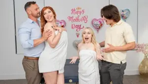 Busty MILF Lauren Phillips gets Mother s Day foursome with Haley Spades after massage OopsFamily