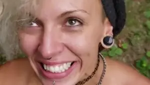 Voyeur Blow Job in the Park Early in the morning with Tinder meet up