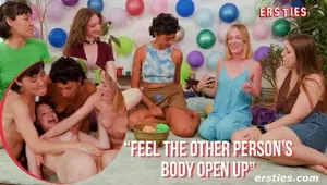 Ersties Hot Lesbians Talk About Fetishes Before Having an Orgy